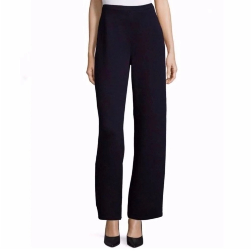 St. John's Basics Black‎ Santana Knit Pleated Front Pants Size 8